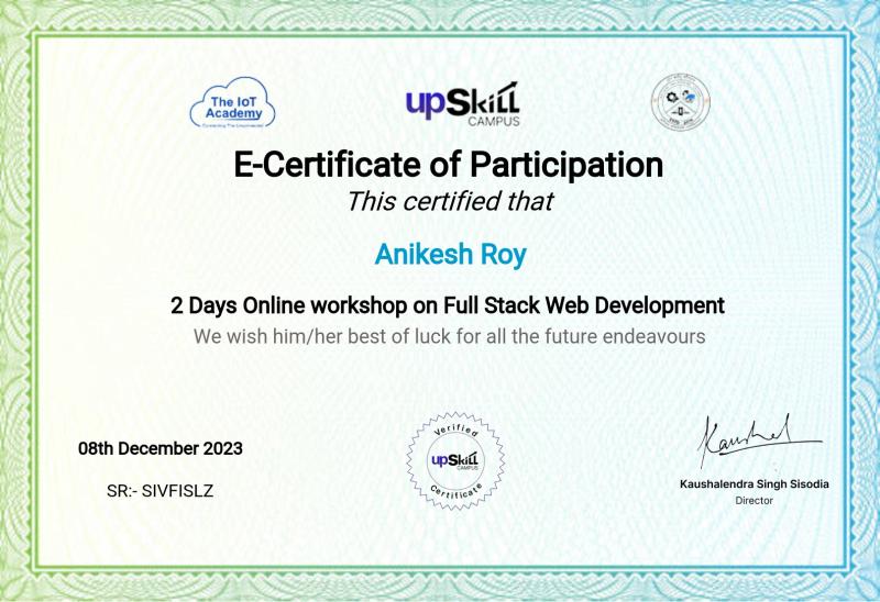 Workshop on Full Stack Development
