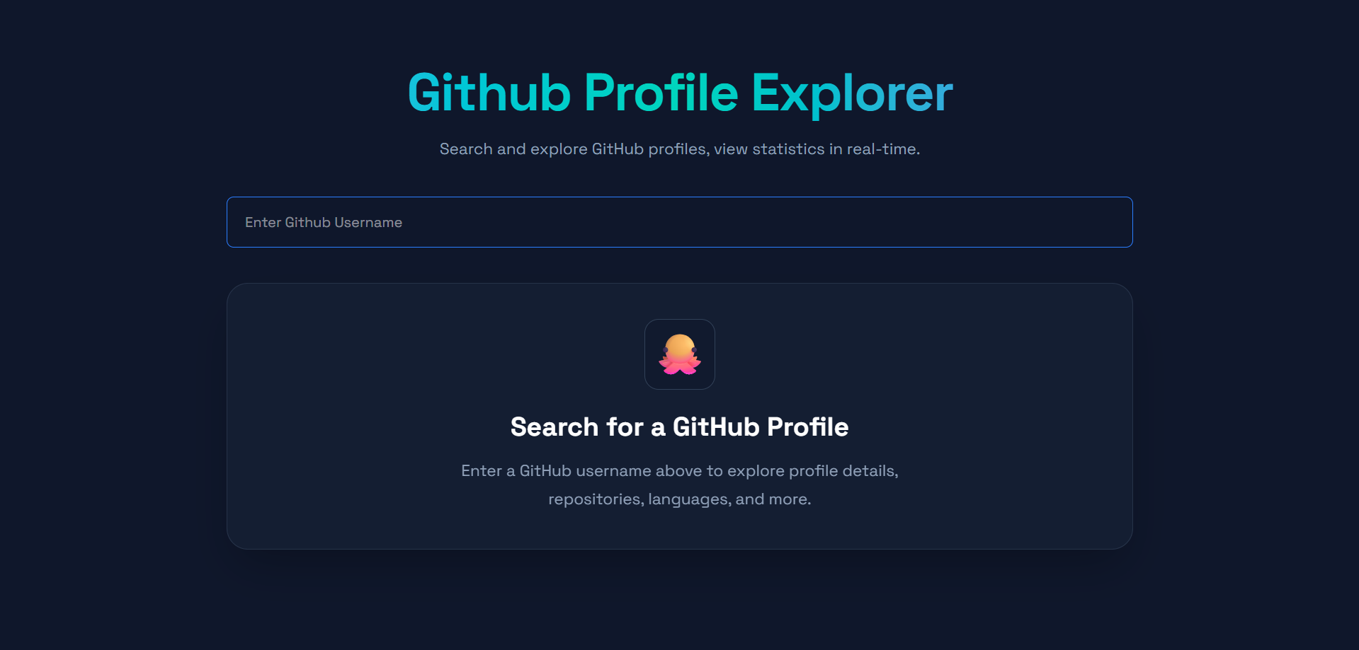 GitHub Profile Explorer